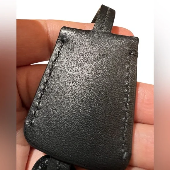 Coach Silver Padlock and Black Leather Clochette with two keys - Picture 15 of 15